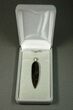 Black Spiderweb Dinosaur Gembone Spear Pendant #22525-3